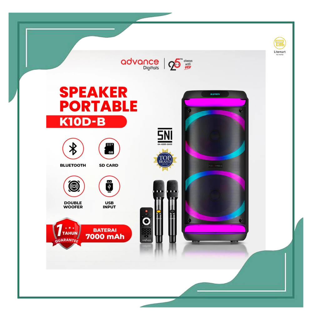 ADVANCE SPEAKER PORTABLE 10'' K10D-B