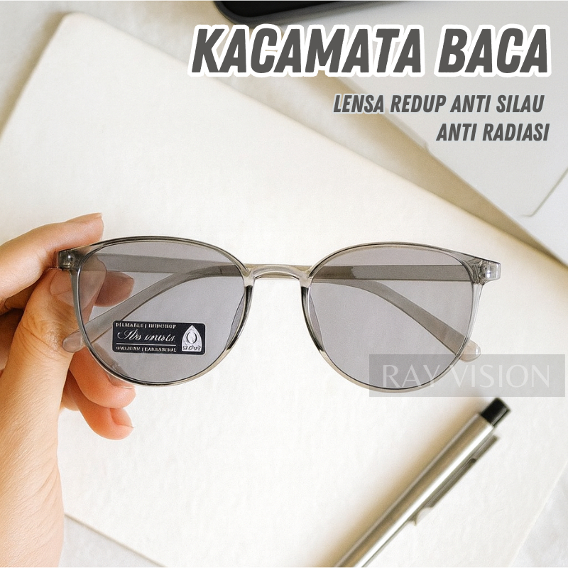 Kacamata Baca Plus 2 in 1 Lensa Double Fokus Anti Radiasi