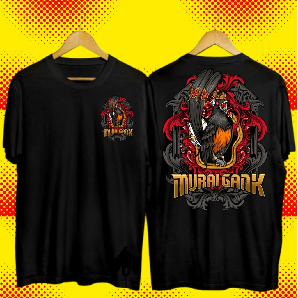 KAOS Burung MURAI Murai Gank The Real Fighter Kicau mania Baju free stiker-Kicau gank Kicau Mania co