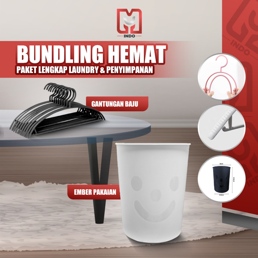 Tempat Baju Kotor Gratis Gantungan Baju E98/L01 Ember Bak Mandi / Ember Cucian / Ember Cuci Baju