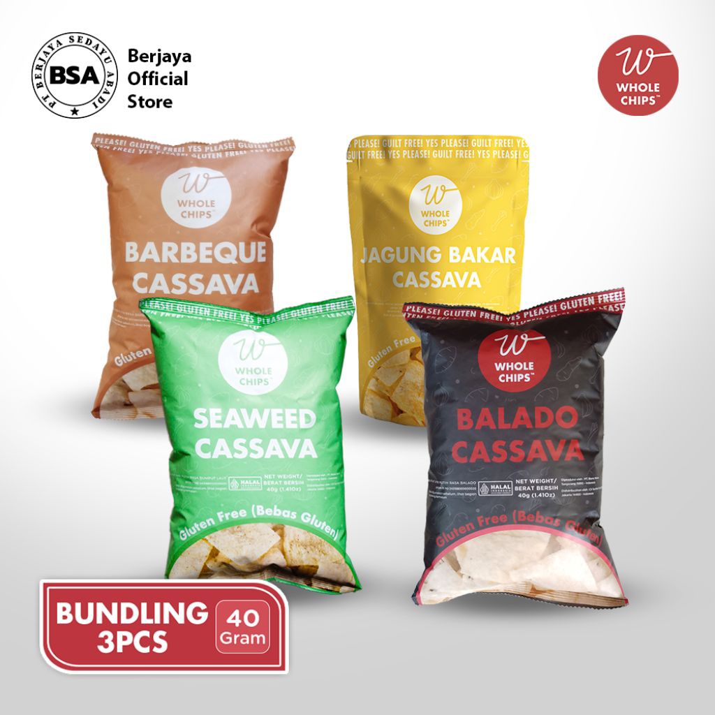 

WHOLE CHIPS 40gr - Beli 4 Lebih Hemat | Keripik Singkong Bebas MSG