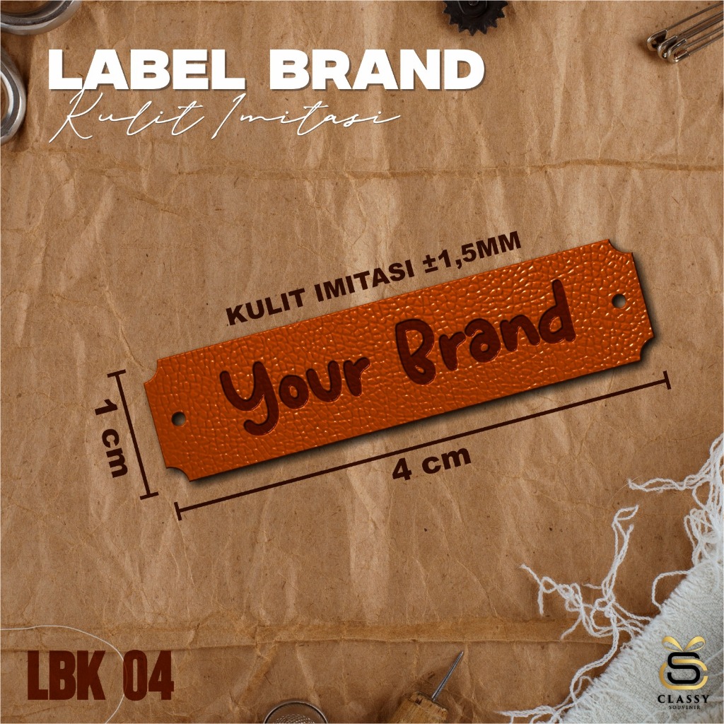

CETAK LABEL BRAND BAHAN KULIT IMITASI - HANGTAG BRAND CUSTOM 1 SISI