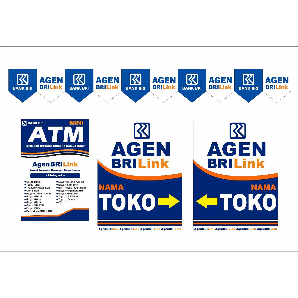 Spanduk Brilink Paket Banner / Spanduk Agen BRILink
