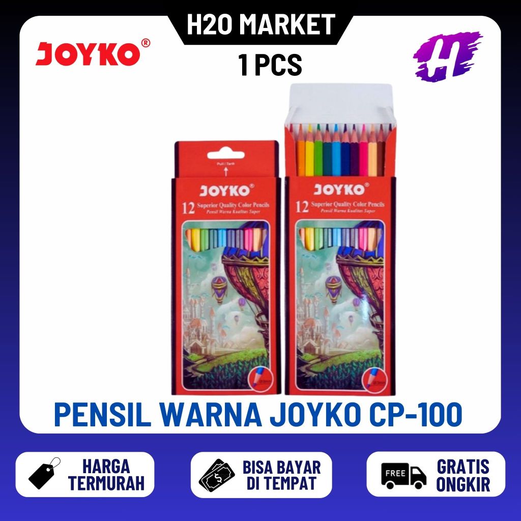 

❤️H2O❤️ PENSIL 12 WARNA JOYKO PANJANG MURAH CP 100