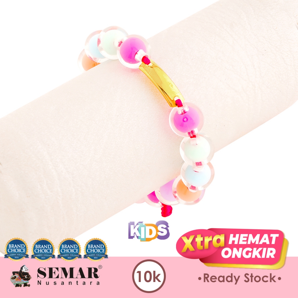 Gelang Emas Tali Plat Engrave Anak Candy Pop Gold 10K Semar Nusantara