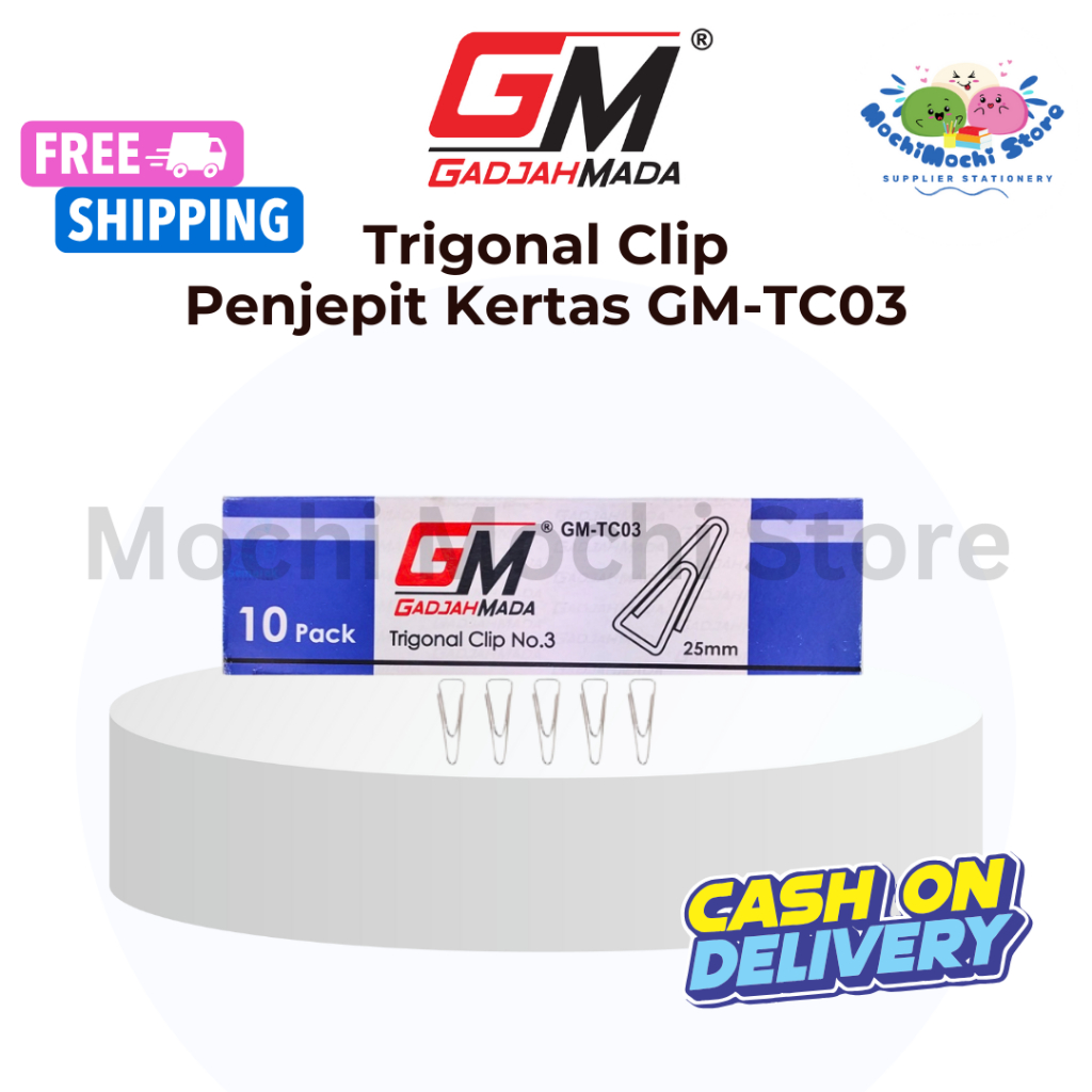 

Trigonal Clip Klip Penjepit Kertas Segitiga GM-TC03 | Trigonal Clip GM | NO.3 | GM-TC03