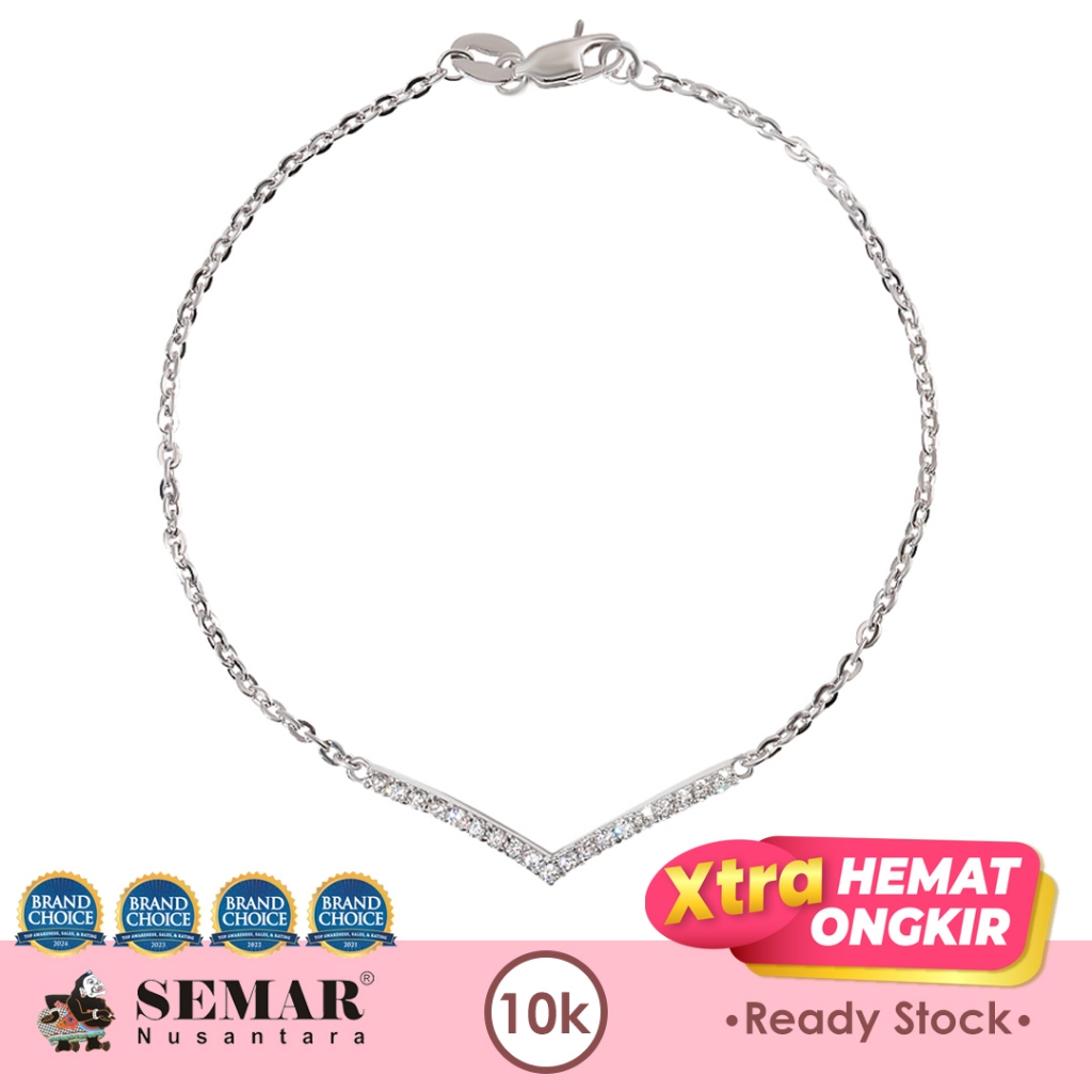 Gelang Emas Veeline White Bracelet Gold 10K Semar Nusantara