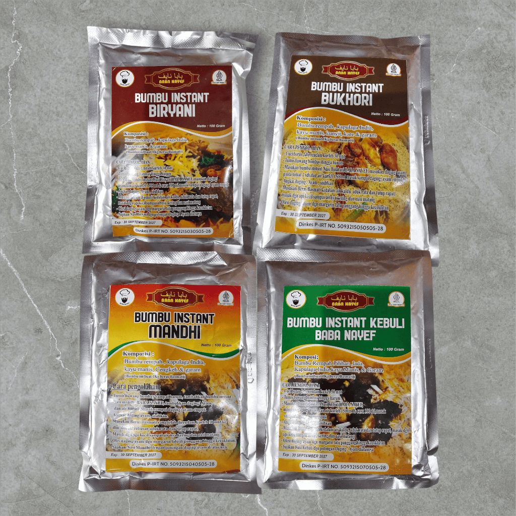 

Bumbu Instan Baba Nayef Biryani Kebuli Bukhori / Bumbu Mandhi | Original