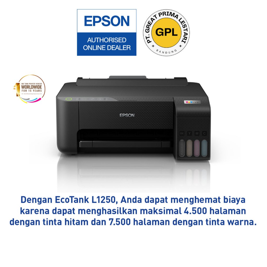 Printer Epson L1250 L 1250 L-1250 Wireless Wifi - Epson EcoTank L1250 A4 Wi-Fi Ink Tank Printer