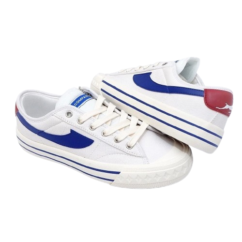 Sepatu COMPASS Retrograde White In Blue COMPASS Putih