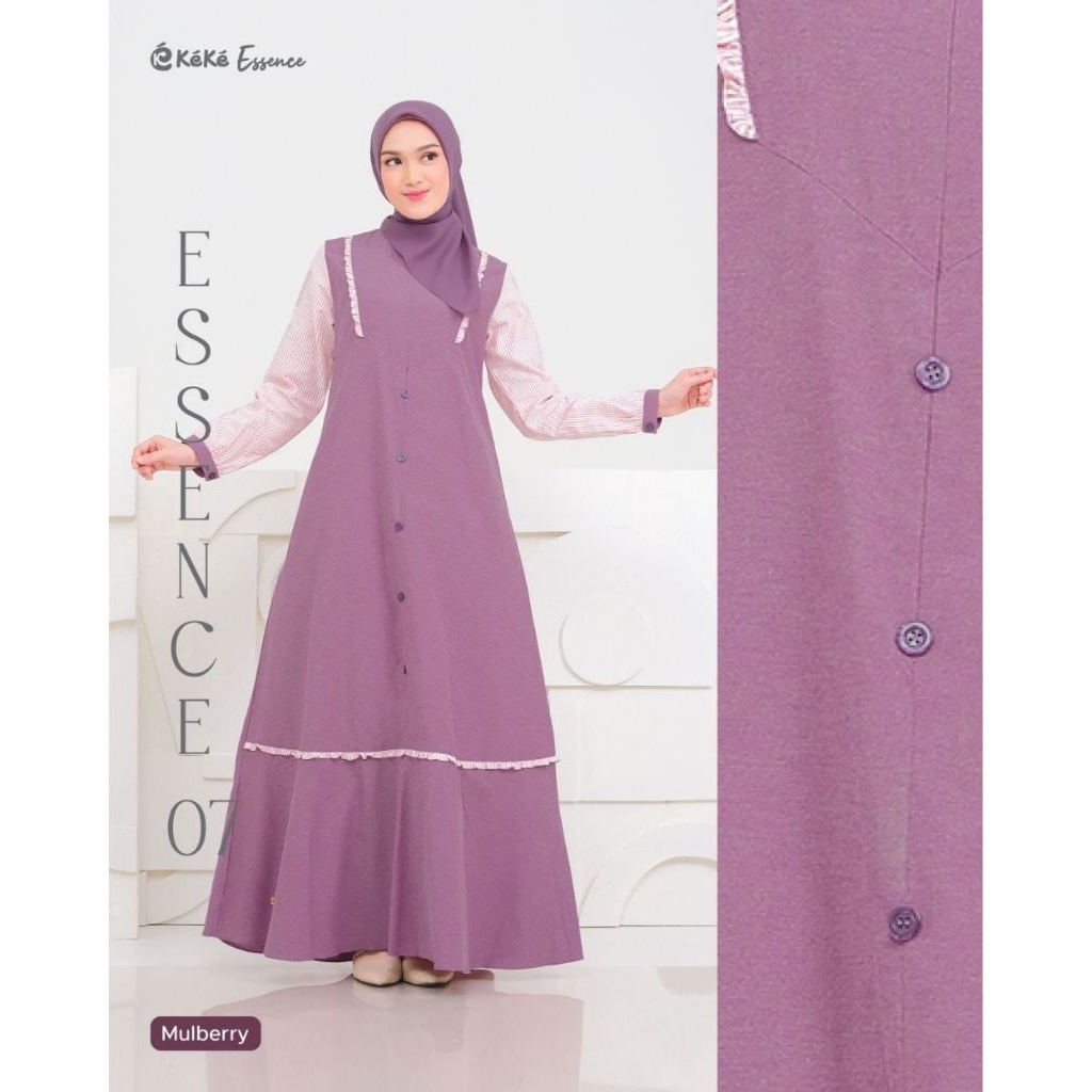 GAMIS KEKEBUSANA MUSLIM ESSENCE 07 - GAMIS CASUAL - GAMIS KATUN OOTD FASHION SHOPEE