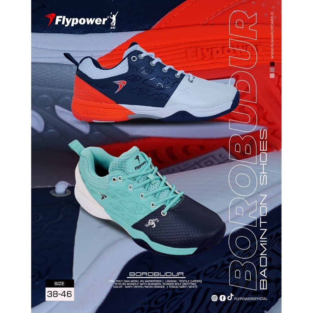 sepatu Flypower Borobudur/ sepatu badminton