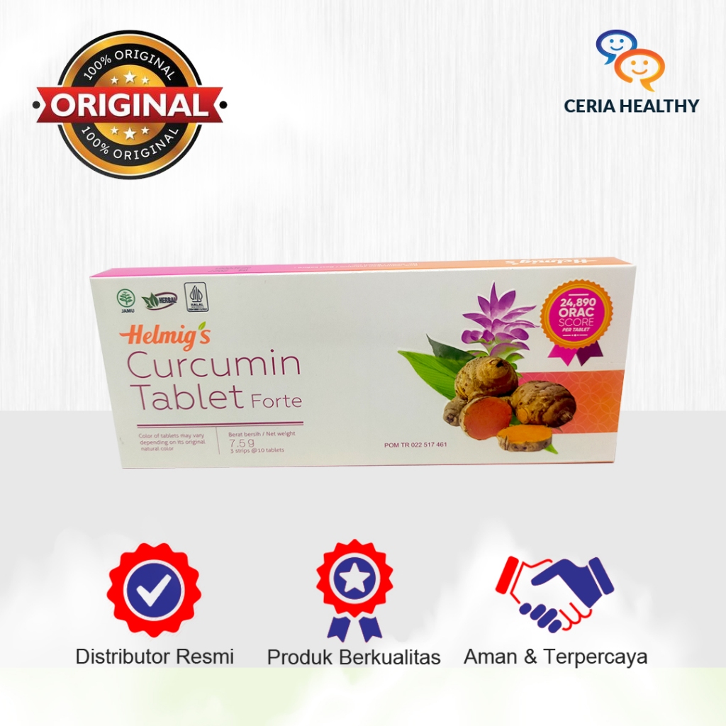 Helmigs curcumin tablet forte 25 mg untuk antioksidan tubuh