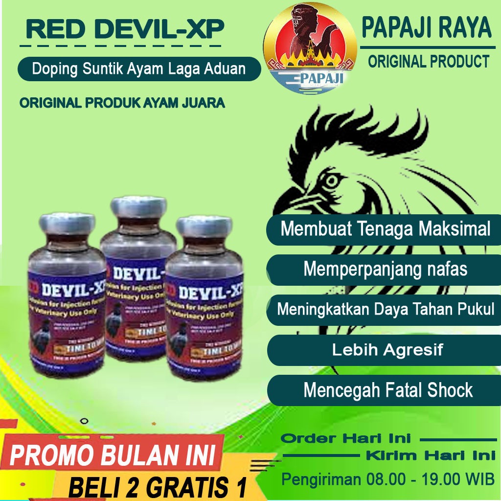 RED DEVIL 20ml Doping Suntik Ayam Aduan Laga Terbaik Asli Premium Quality