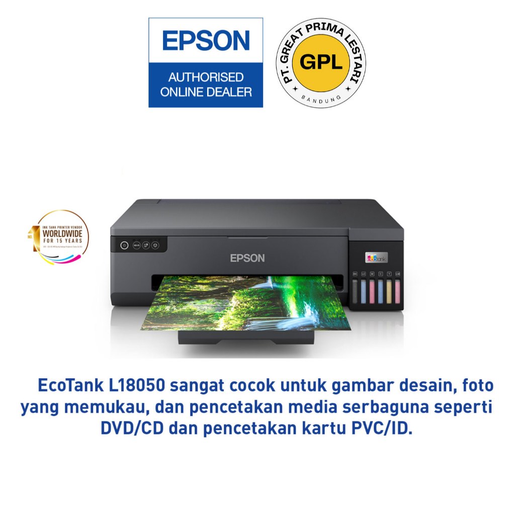 Printer Epson L18050 L18050 A3 Wi-Fi Photo Quality 6 Warna - Epson EcoTank L18050