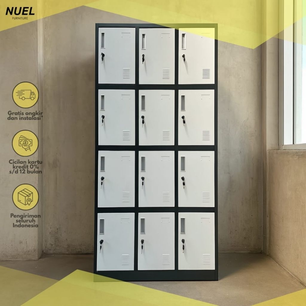 Loker Besi | Locker Besi | Kabinet Besi | Loker Besi 12 Pintu | Loker Besi 12 Pintu Sekolah