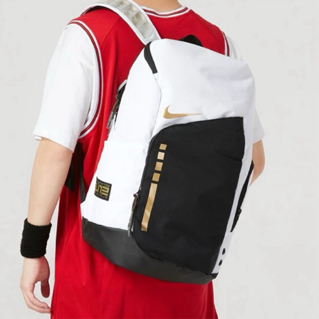 NIKE HOOPS Elite Backpack | WHITE BLACK GOLD