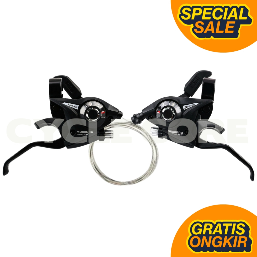 Shifter Brake Set Sepeda Shimano 3 x 7 Speed ST-EF51 Operan Gigi Sepeda Lipat MTB DLL