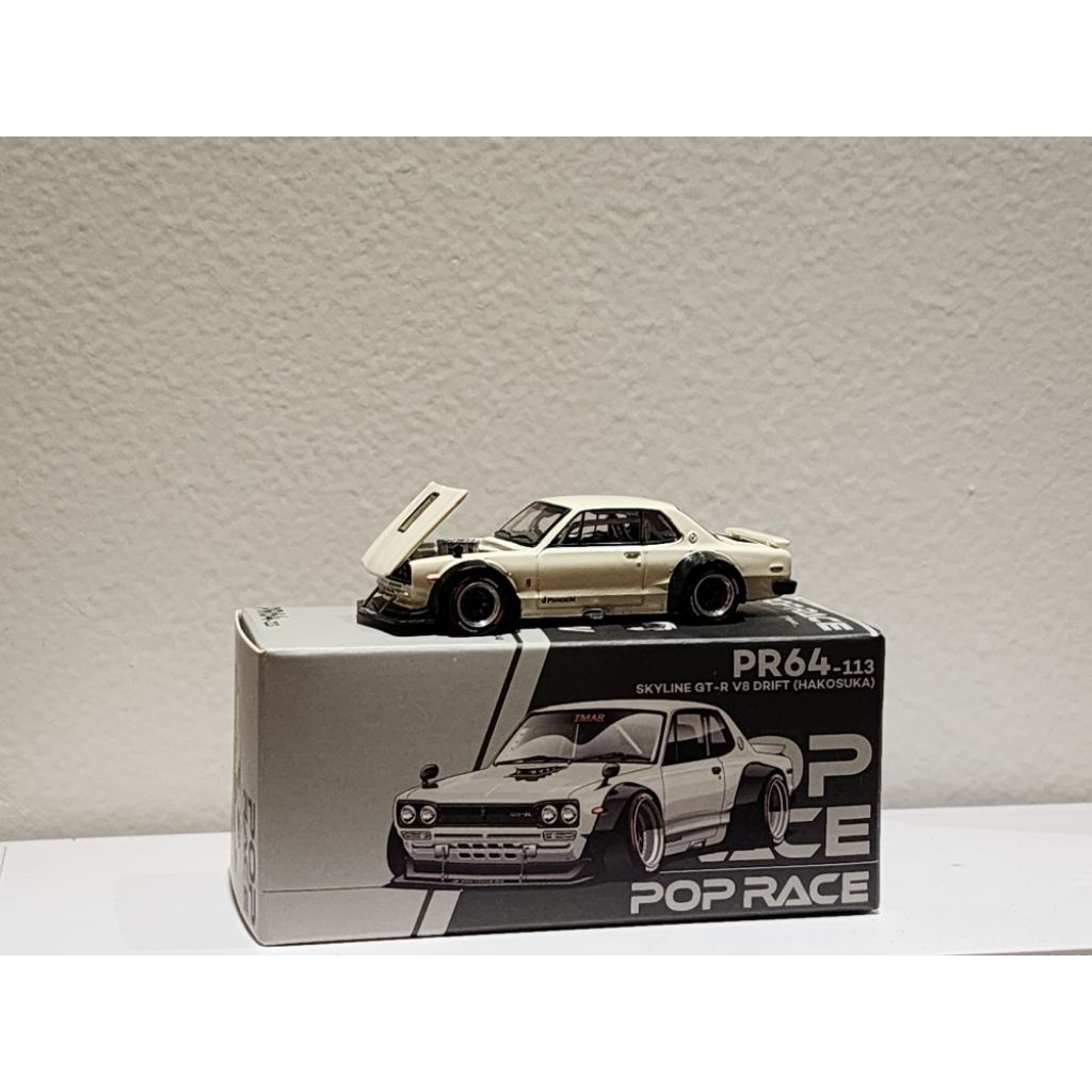 Pop Race Nissan Skyline Hakosuka V8 Drift putih