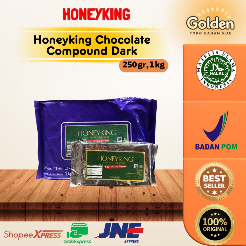 

Honeyking dark coklat compound 250gr