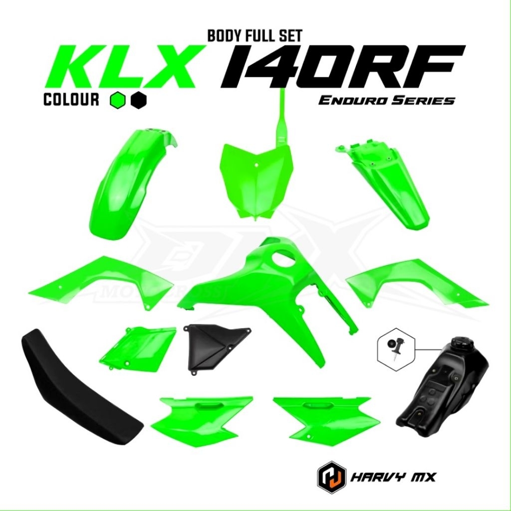 BODY SET KLX 140 ENDURO FULL TANGKI JOK MODEL 2025 TERBARU