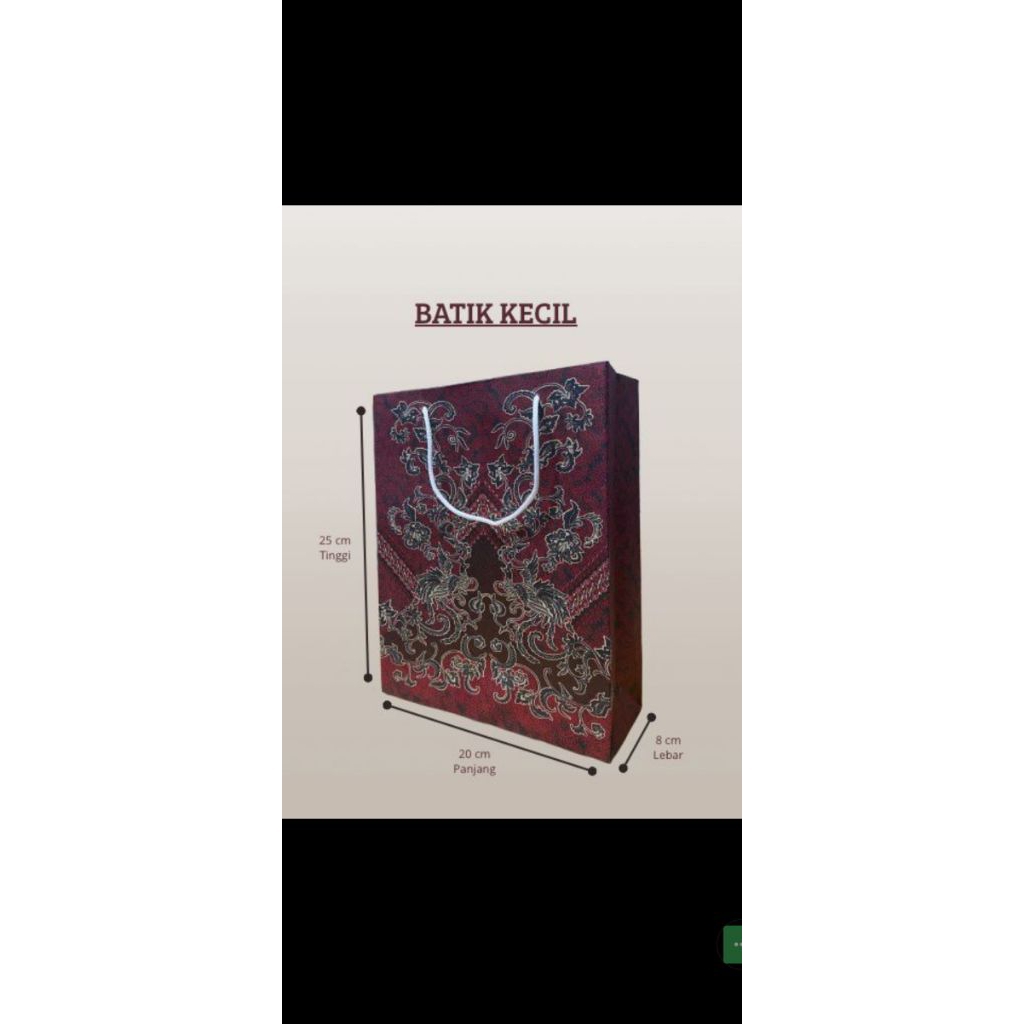 

PAPER BAG BATIK MERAH KRAFT 125GR / LUSIN