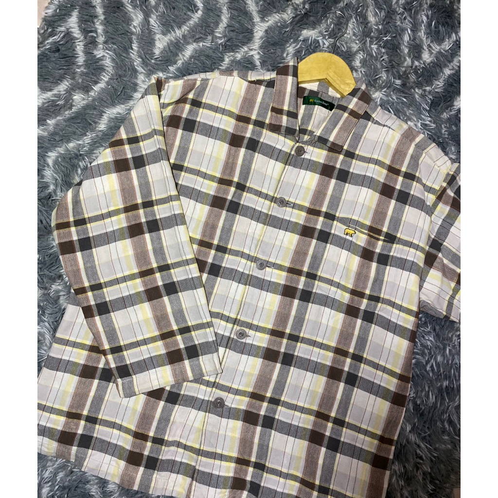 Golden bear preloved/kemeja golden bear second/kemeja oversize brand/kemeja kotak kotak/kemeja jumbo