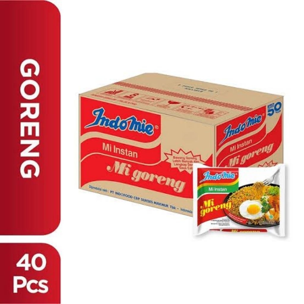 

Indomie goreng 4 dus - 1 dus isi 40 pcs mie