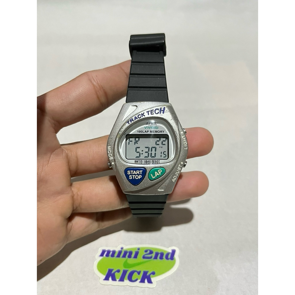 Vintage ALBA VIVIDIGI Grey watch digital