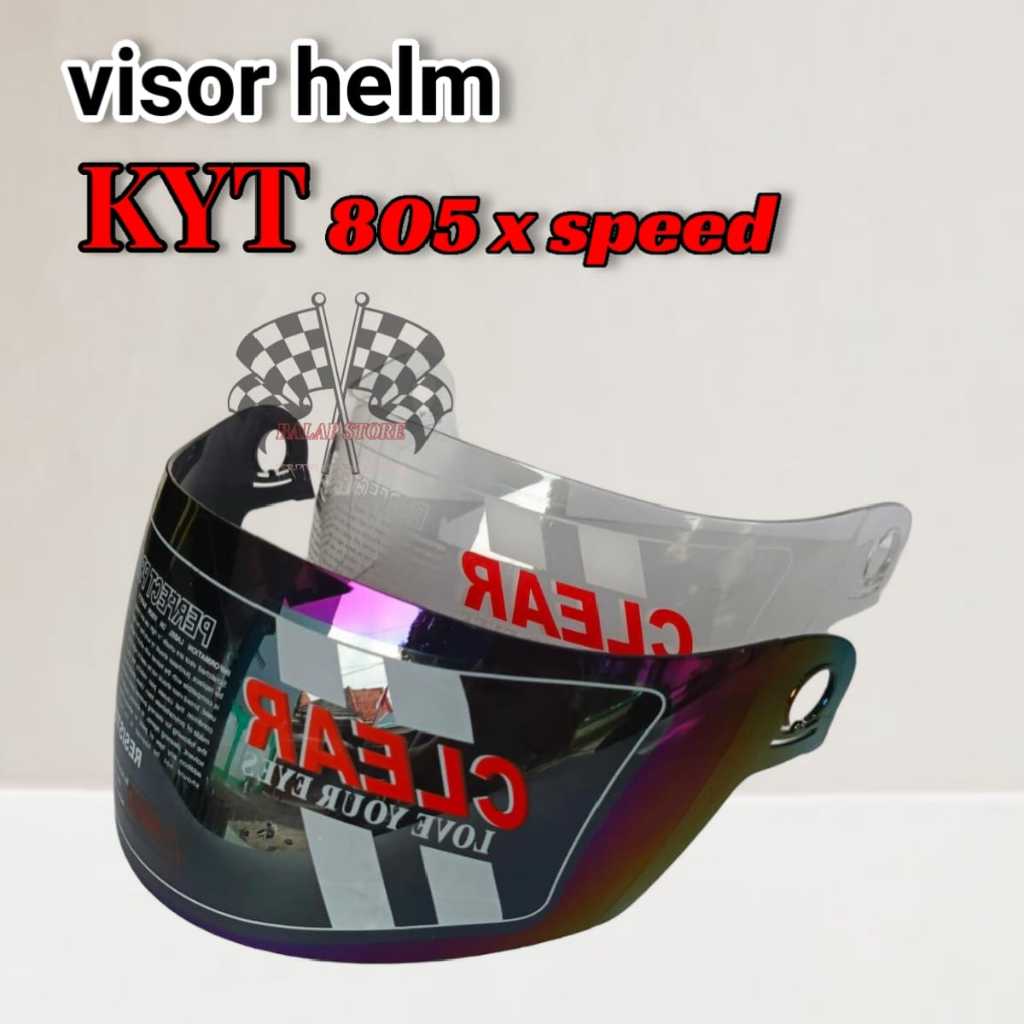 Kaca helm full face kyt ​​805 x speed merek clear