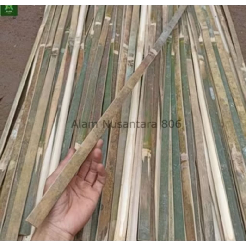 bambu bilah / bambu belah panjang 100cm x 2,5 cm
