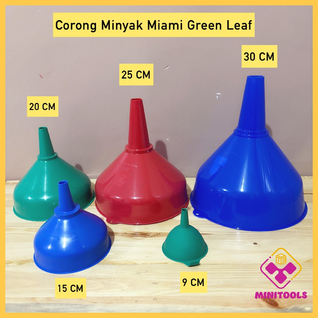 Corong Minyak Miami Green Leaf / Corong Minyak Kecil / Corong Minyak Besar
