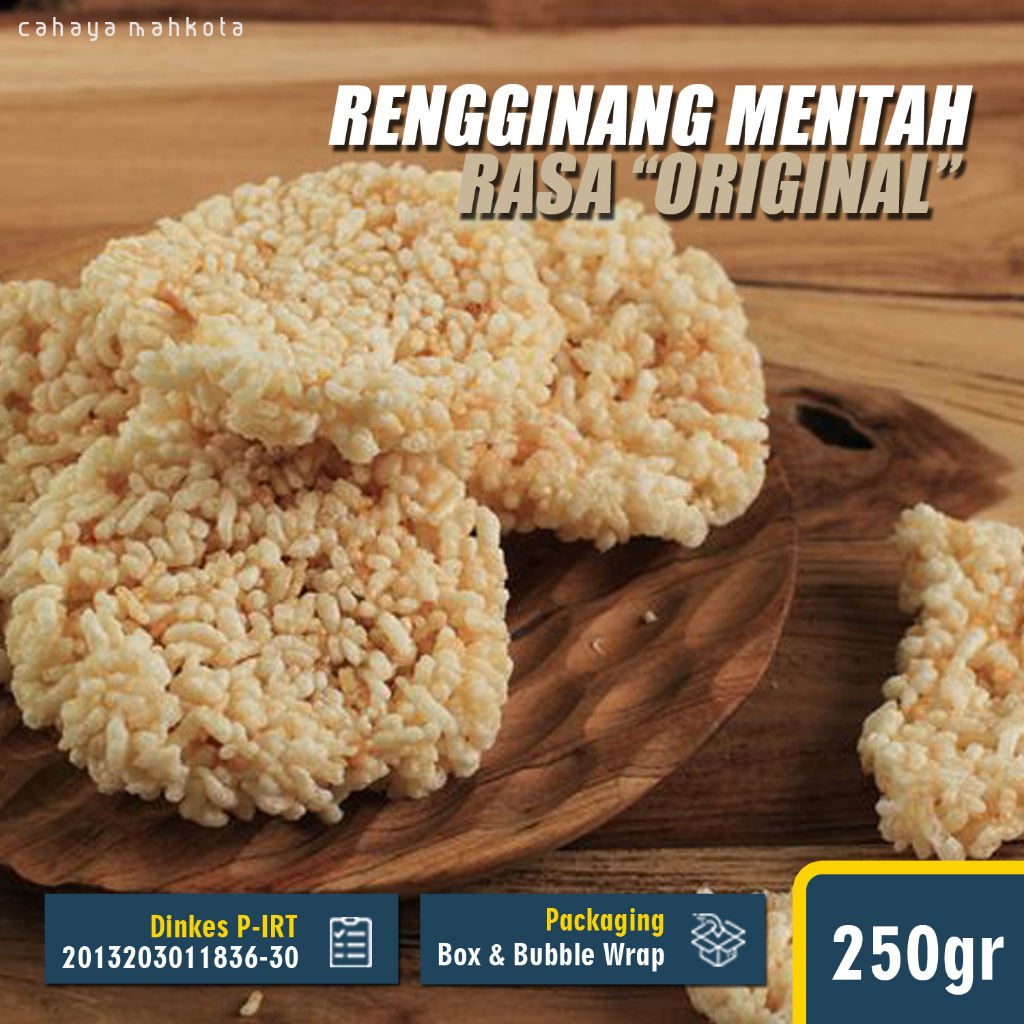 

Rengginang Mentah Original 100% Ketan Asli Rasa Original 24 Pcs 250gr