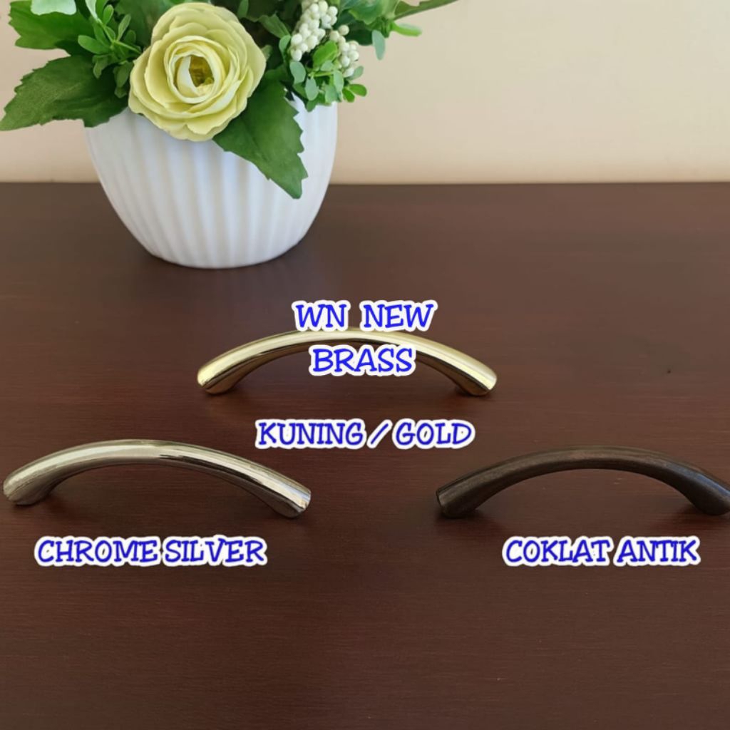 Handle / Tarikan Laci Gagang Lemari Jendela Rumah Aluminium Antik 11,5 cm