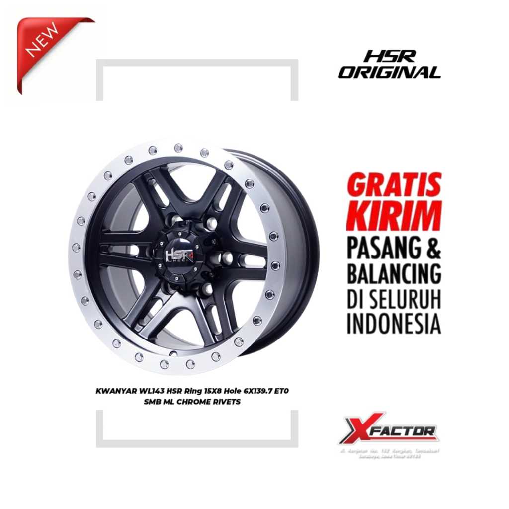 VELG R15 HSR KWANYAR HSR R15X8 H6X139,7 ET0 SMBML