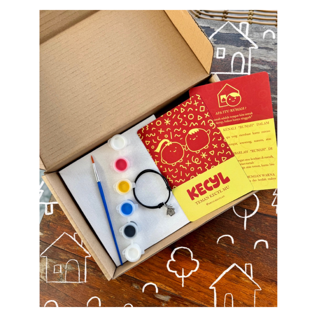 

Handmade expressive painting “rumah ku” edition *kecyl