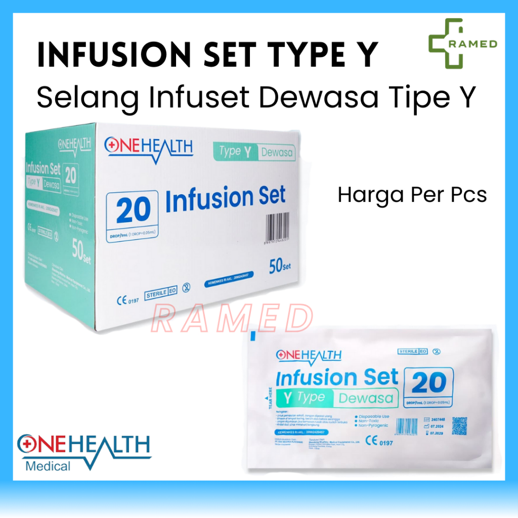 Infusion Set Type Y Dewasa Onehealth / Selang Infus Tipe Y / Infuset Tipe Y Dewasa