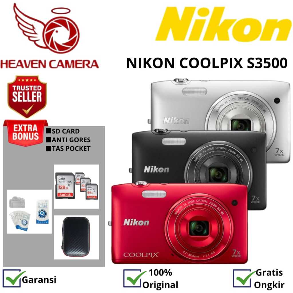 NIKON COOLPIX S3500 / NIKON S3500 / NIKON S3500 DIGITAL CAMERA