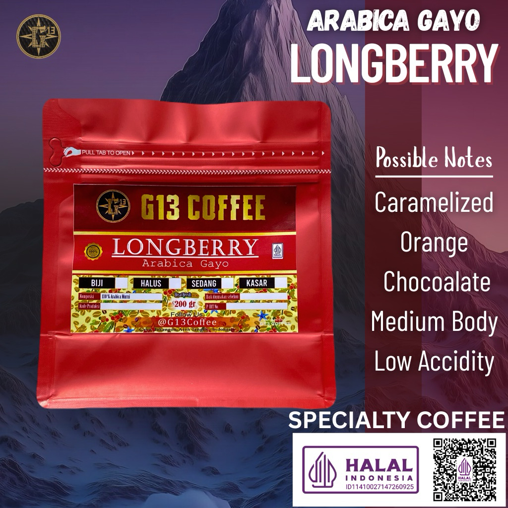 

KOPI GAYO LONGBERRY ABYSSINIA ARABICA ACEH ARABIKA BUBUK BIJI