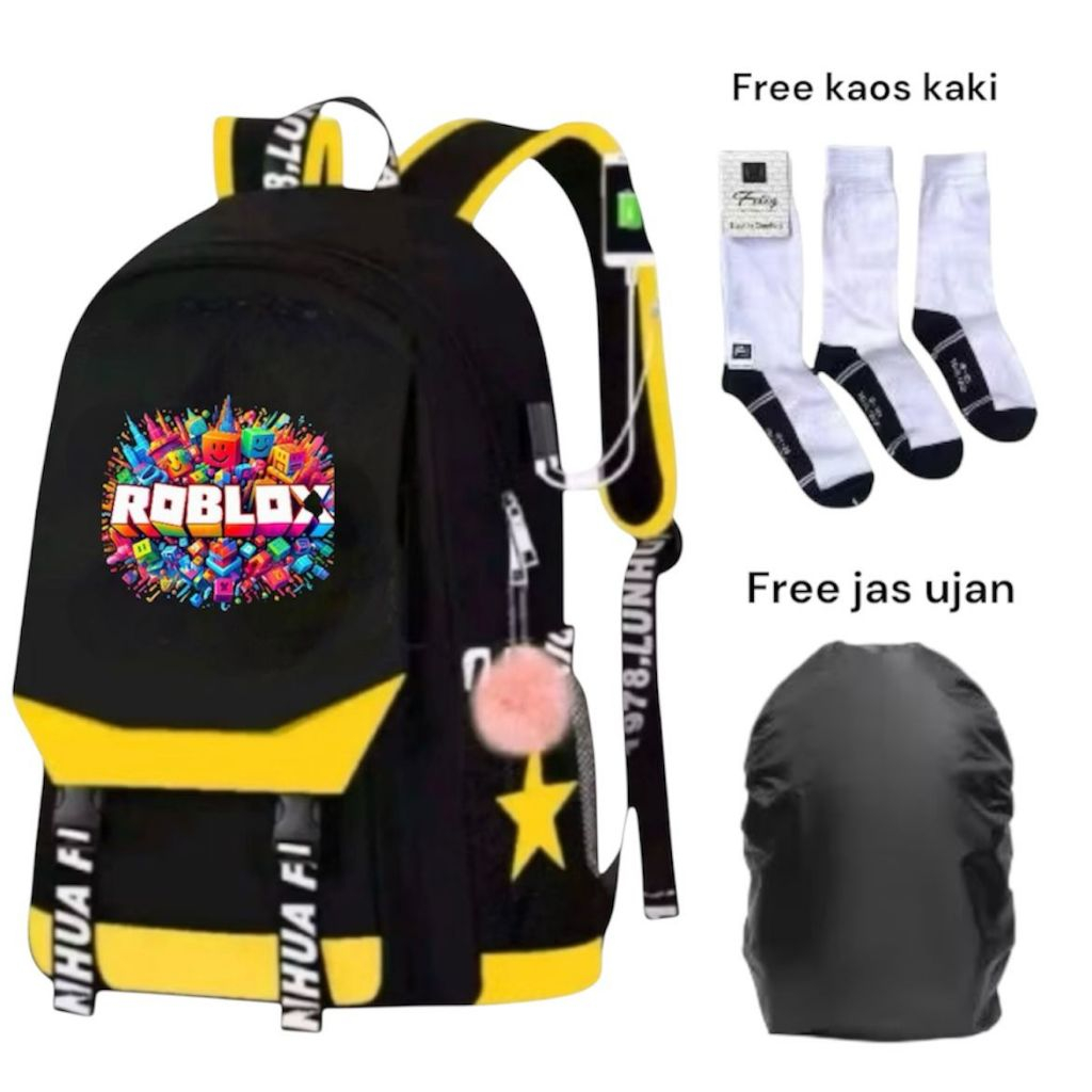 TAS ANAK SEKOLAH ANAK LAKI LAKI VIRAL KARAKTER ROBLOK UNTUK SD KELAS 1-3