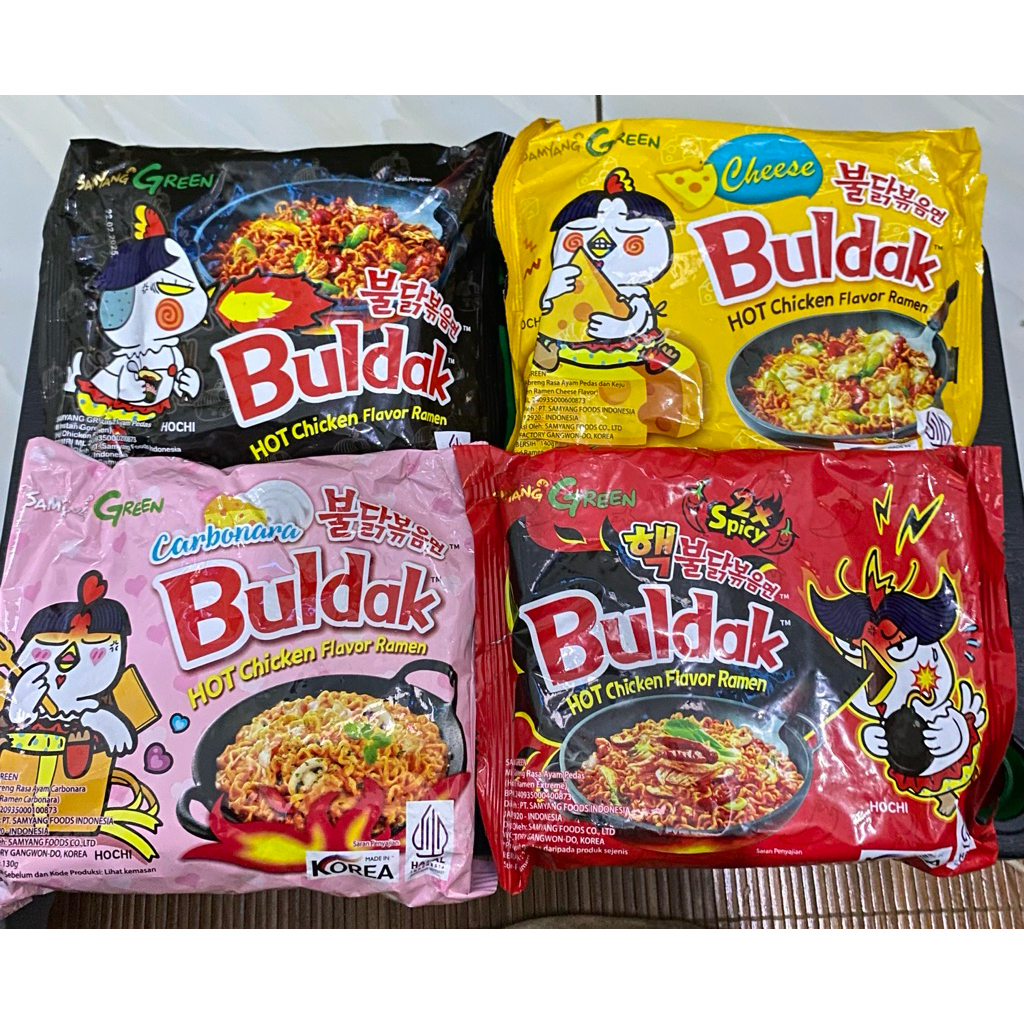 

Samyang Buldak Mie Instan Hot Chiken Original/Hot Chiken Carbonara/Hot Chiken Cheese/Hot Chiken Extra Pedas 140gr PROMO