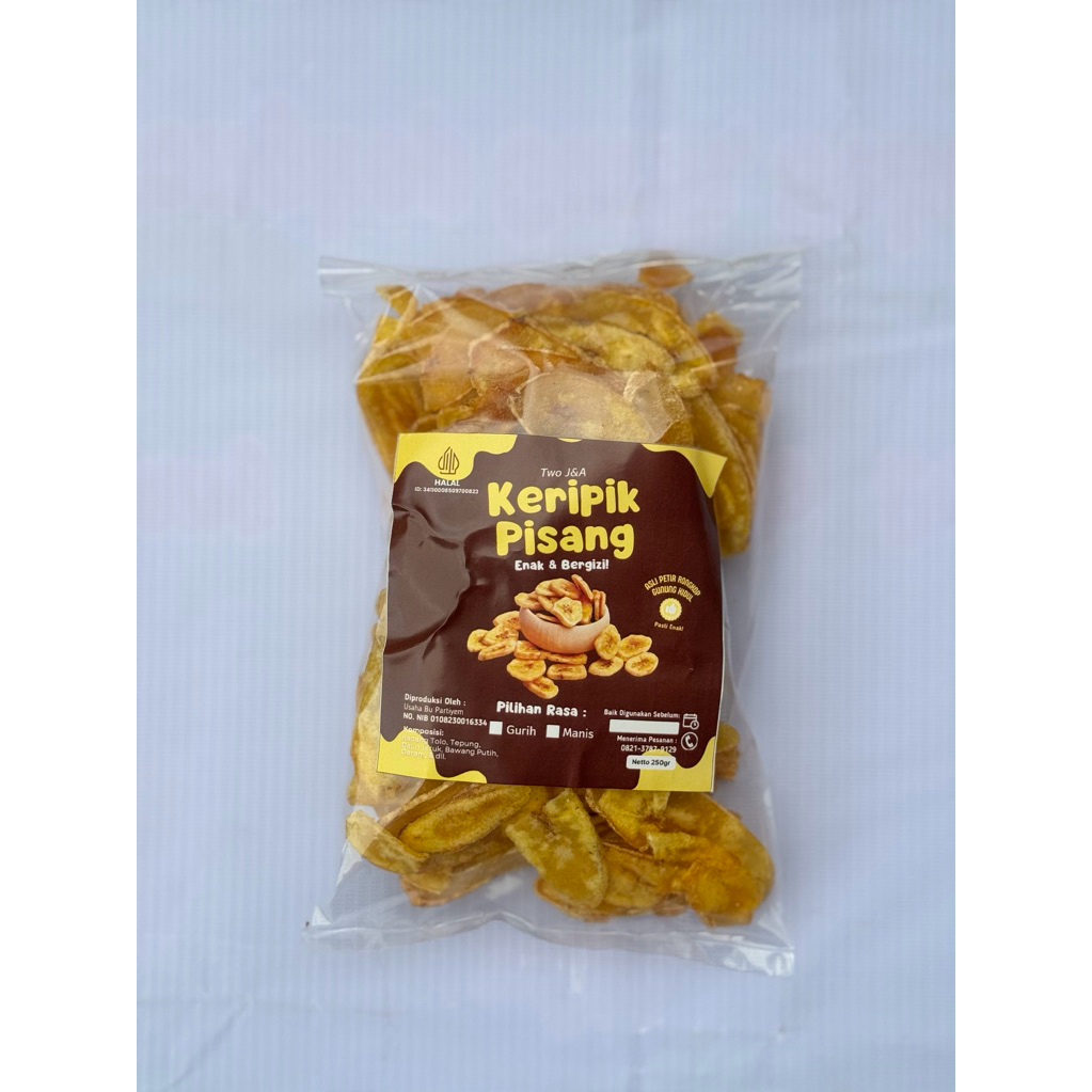 

Keripik Pisang Manis Renyah 250gr – Camilan Tradisional Gurih & Legit