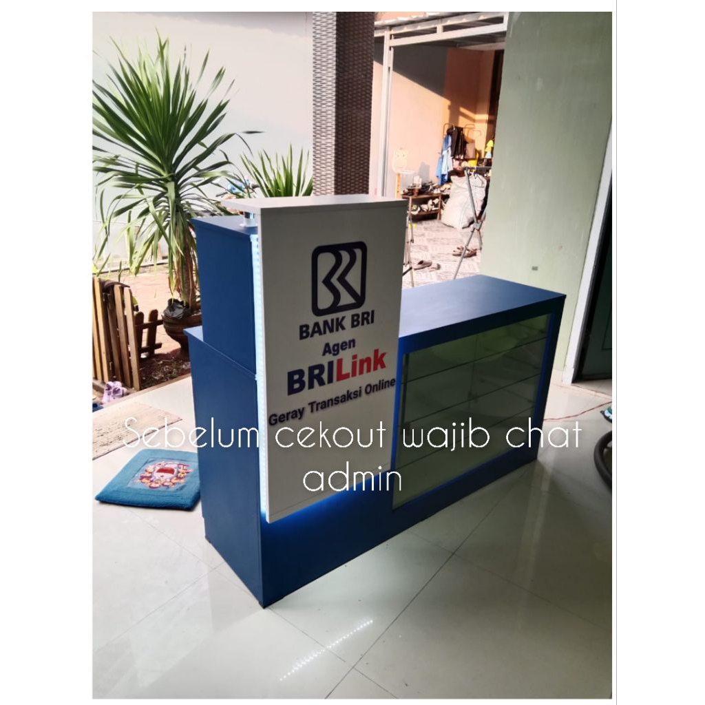 MEJA KASIR BRILINK MEJA COUNTER MEJA LAUNDRY ETALASE KACA MEJA ETALASE TOKO