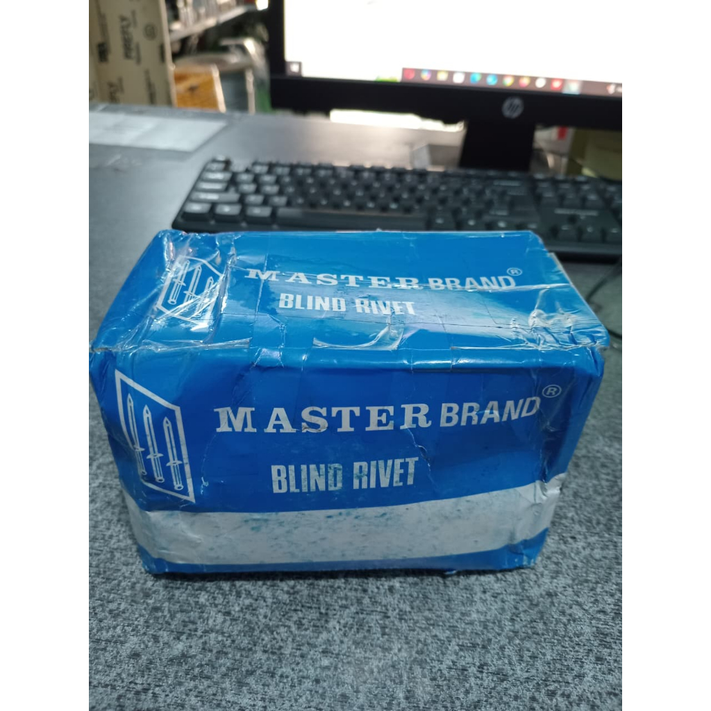 Paku Rivet 550 : 4mm x 12.7mm DOS isi 1000pcs Paku Rifet 550 Ukuran 4 mm 1000 pcs MASTER BRAND BLIND