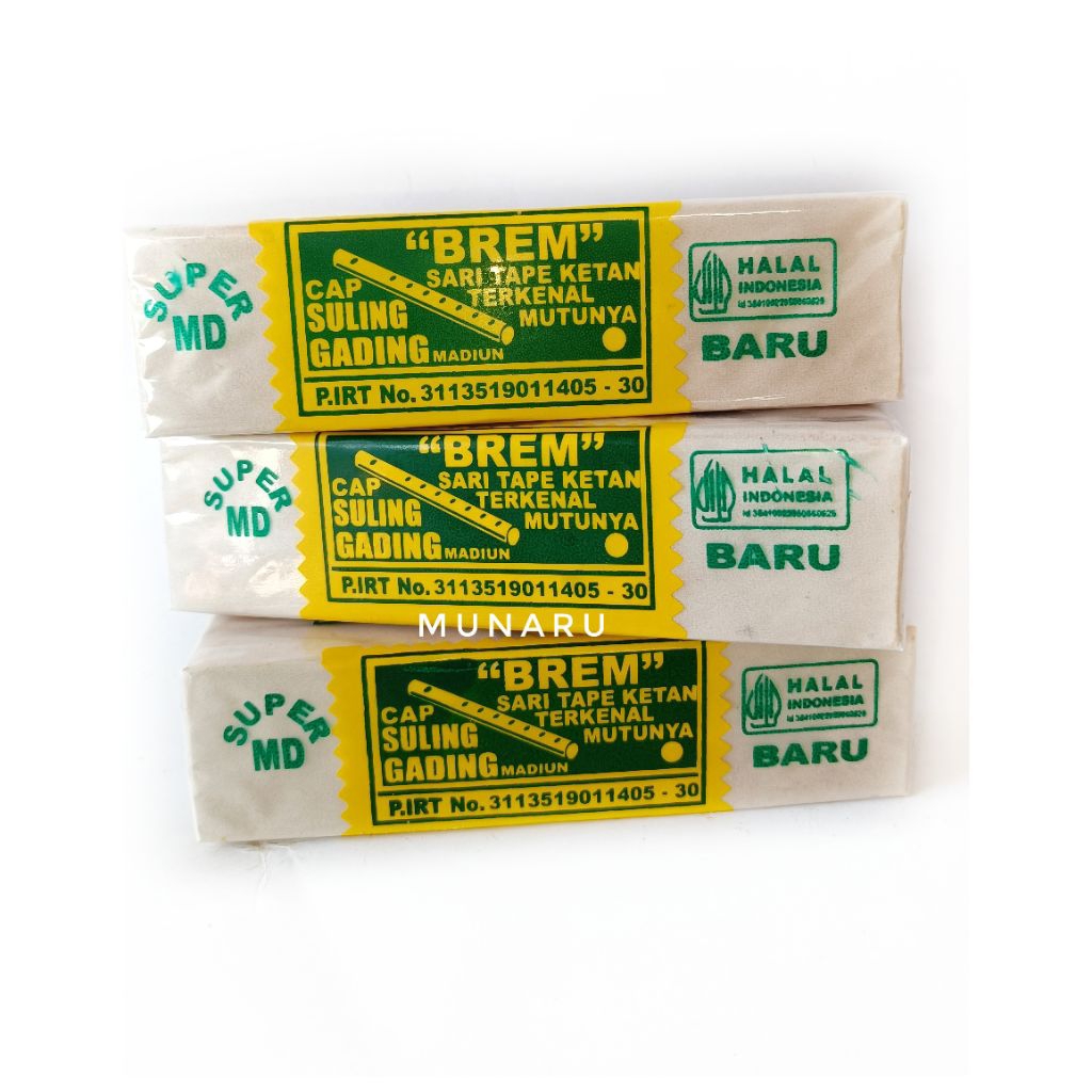 

Brem Asli Madiun Cap Suling Gading MD Kemasan Hemat Isi 4 Batang