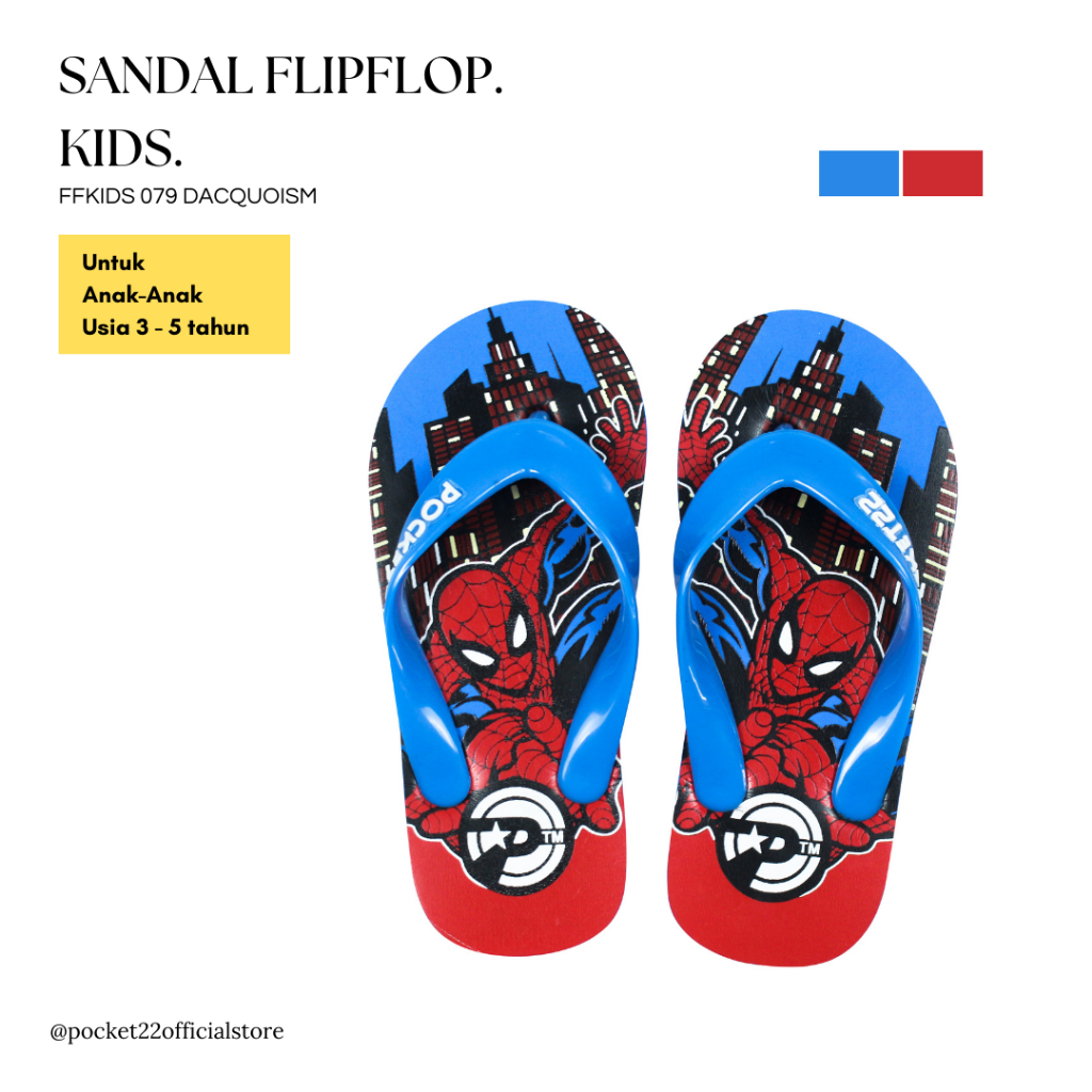 POCKET22 SANDAL ANAK-ANAK FFKIDS 079 DACQUOISM UNTUK USIA 3 - 5 TAHUN TERBARU