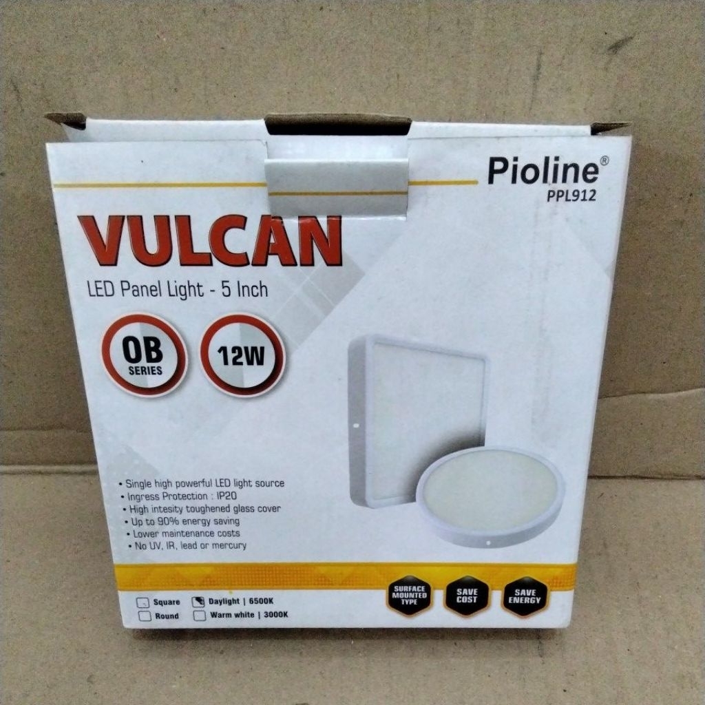 PIOLINE Lampu LED Panel 12 Watt 12w Downlight OB Outbow Tempel Kotak SNI - Putih