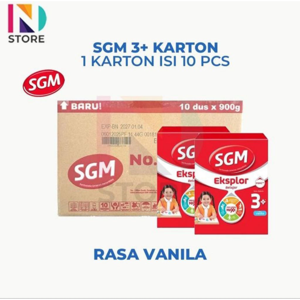

SGM 3+ VANILLA 1 KARTON ( ISI 10 ) EXP 2027
