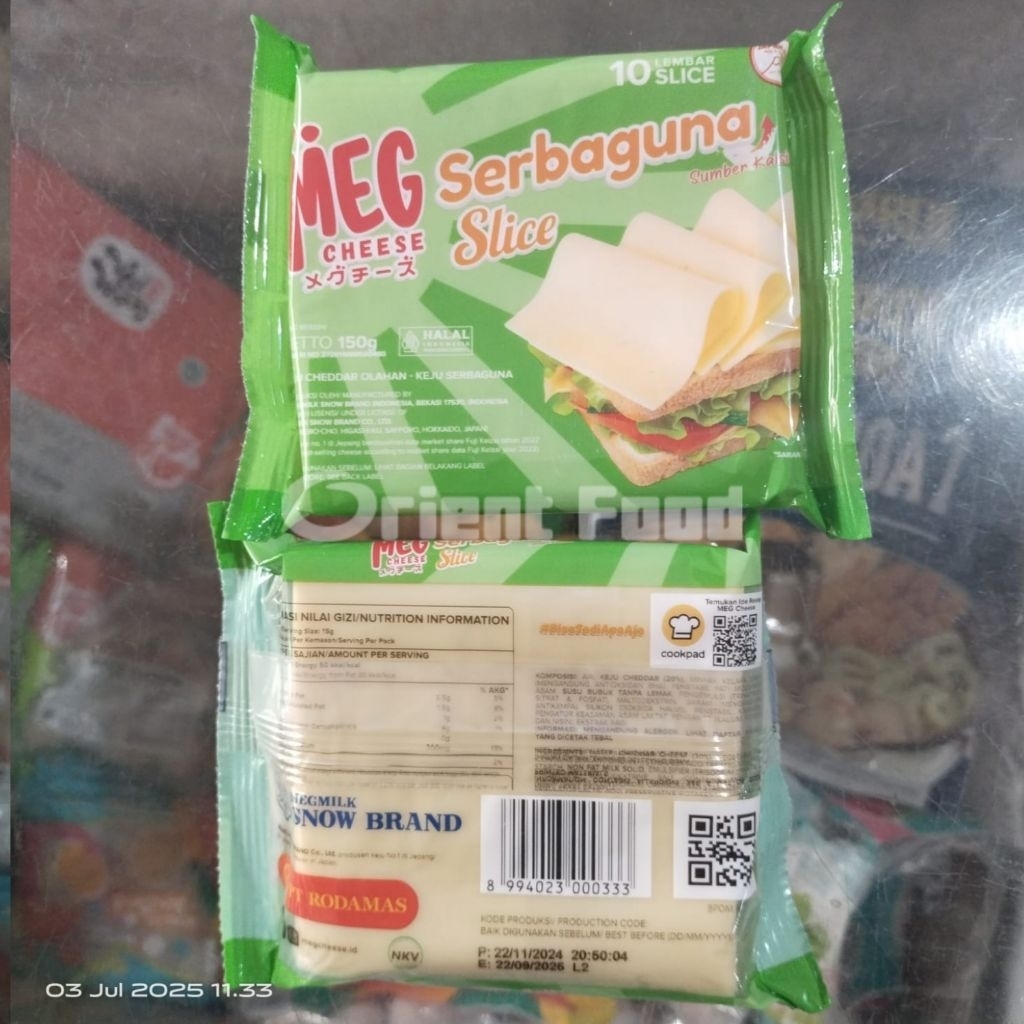 

Meg Keju Slice isi 10lbr 150gr