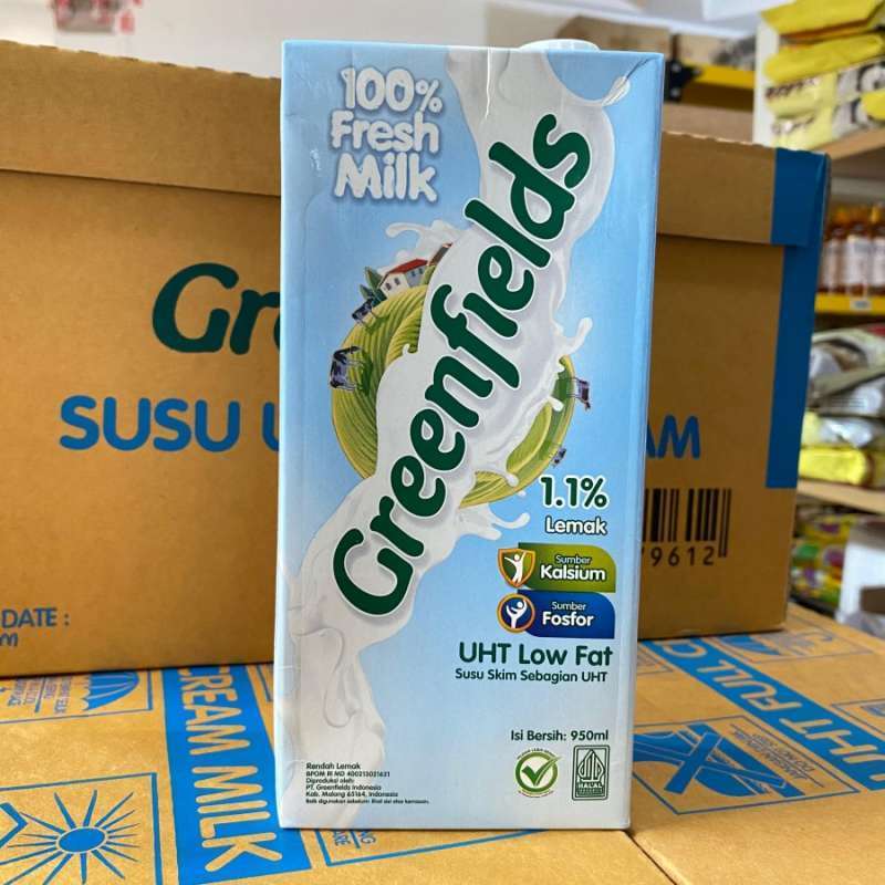 

Greenfield Low Fat UHT Milk 950ML Karton Isi 12Pcs
